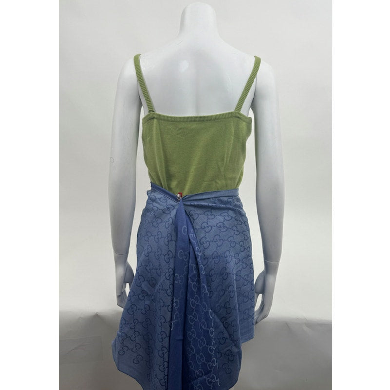 Ultra Moda NWT Green 100% Cashmere Sleeveless V-Neck Sweater Size M