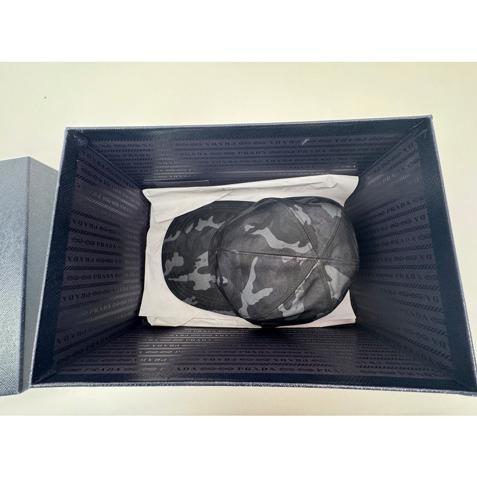 Unisex Prada Tessuto Camouflage Adjustable Baseball Cap With Box Size M
