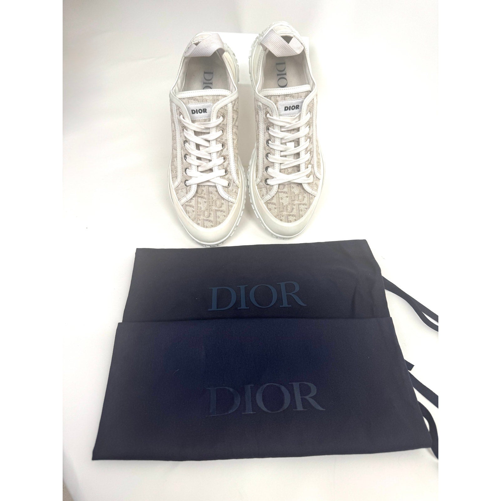Christian Dior Men's B28 Oblique Low-Top Sneakers Size 41