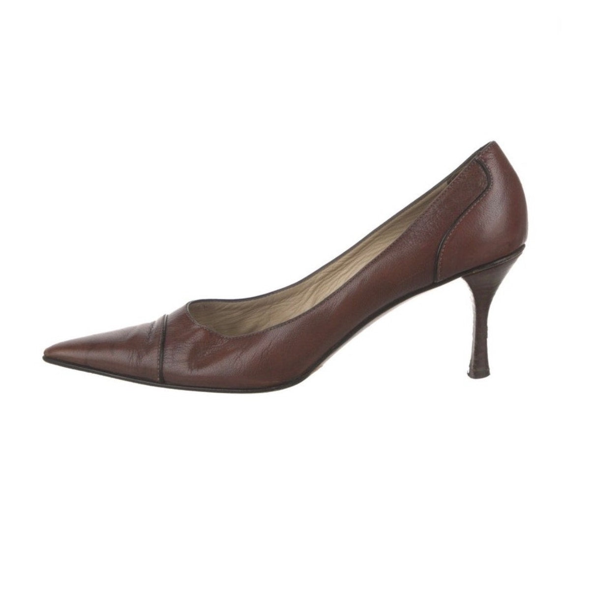 Gucci Brown Leather Pump Heels Size 11