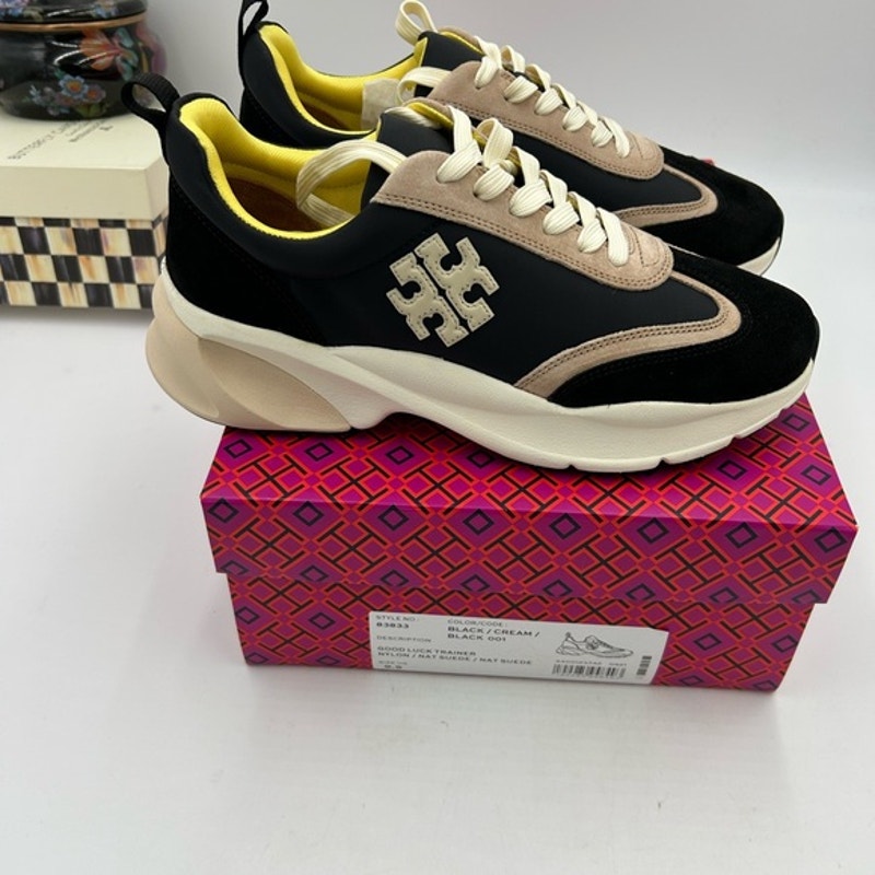 Women's Tory Burch good luck trainer sneakers size 9.5