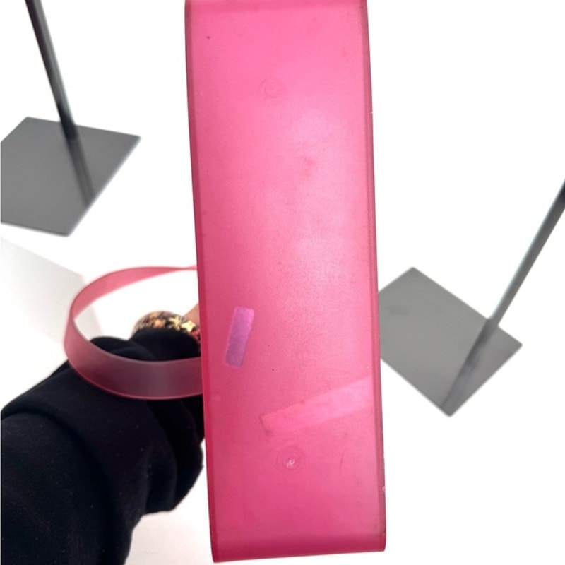 Chanel Pink Tote w/ Silver detail on strap in a neoprene, rubber like material