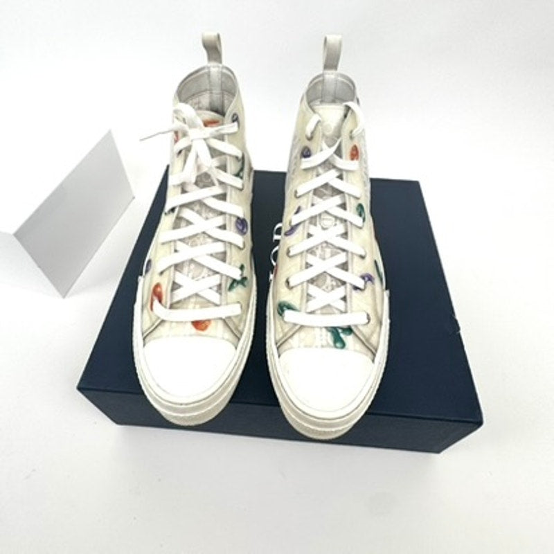Men's Dior x Kenny Scharf Technical Oblique Patch B23 High Top Sneakers Size 46