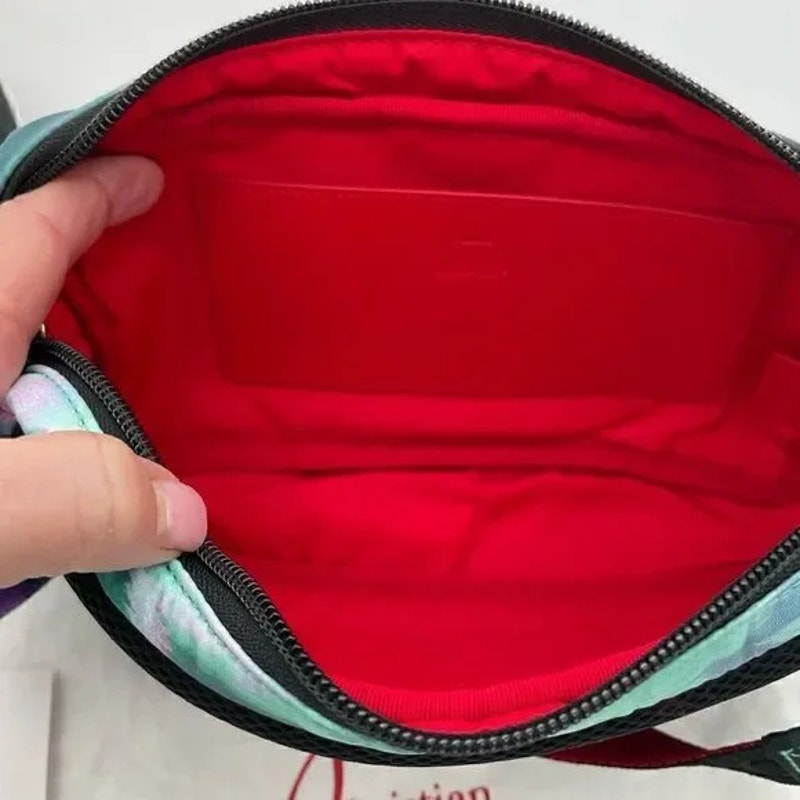 Unisex, Christian, Louboutin, loubideal adjustable belt bag made in Italy
