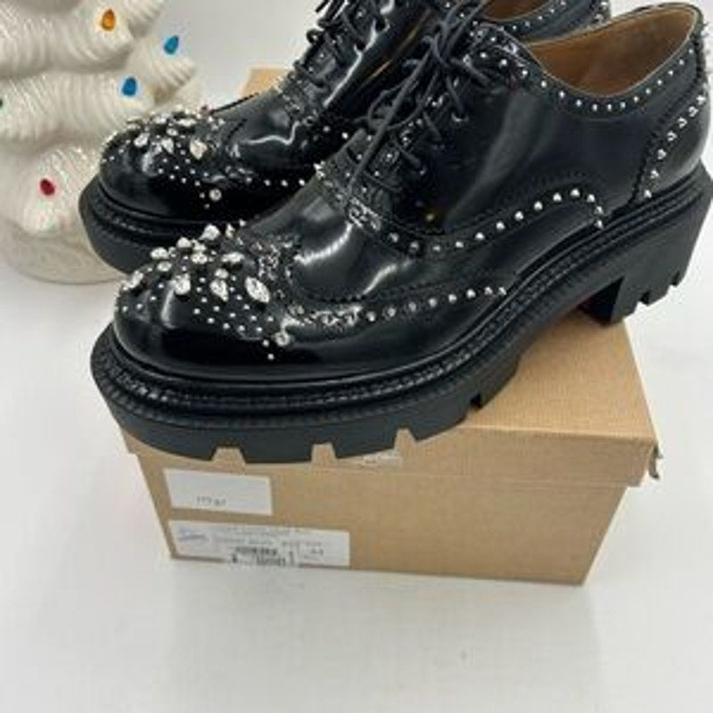 Men's Christian Louboutin college strass embellished Leather Oxford's size 44
