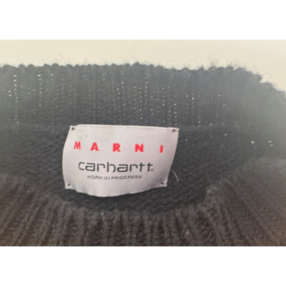 Marni x Carhartt Tan & Black Special Ed. Collaboration Sweater Size 46 / US 10