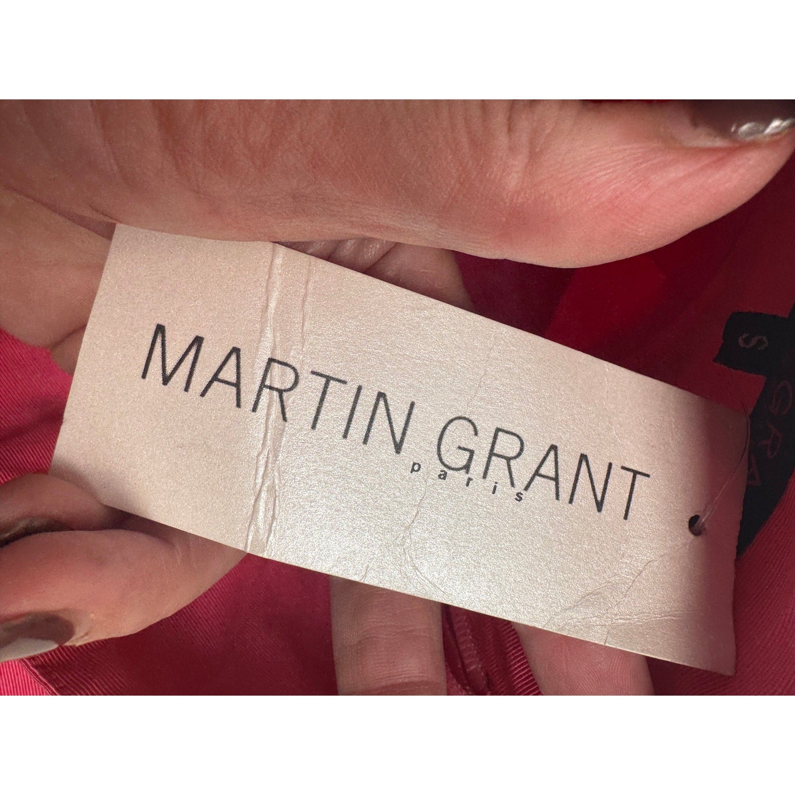Martin Grant Paris NWT Structured A-Line Skirt – Hot Pink Silk Blend – Size S