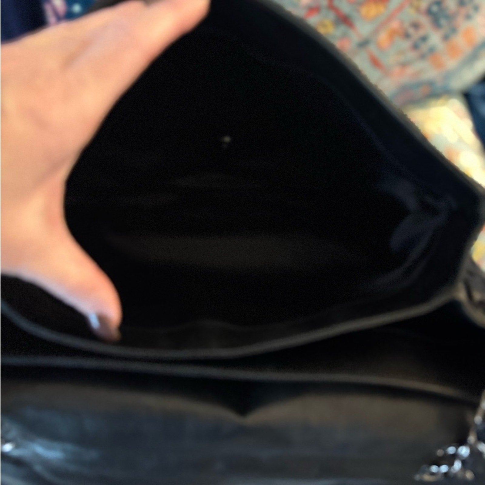 Chanel Special 3 slot flap Black Quilted wSilver Hardware employees only edition