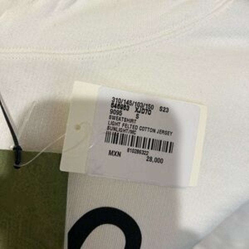 Men's Gucci FIRENZE 1921 cotton hoodie interlocking G/web stripe small/medium