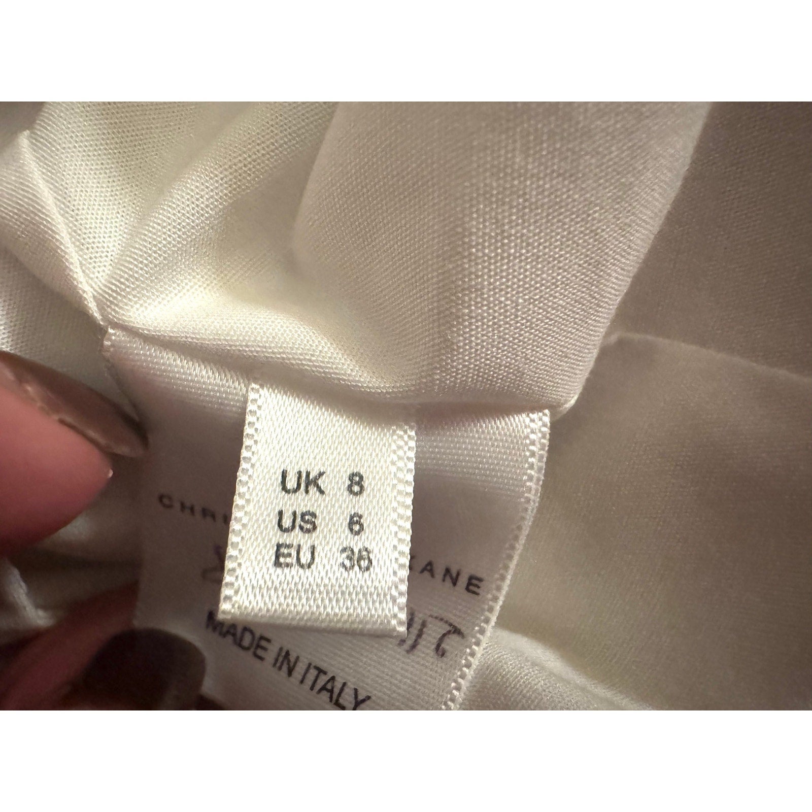 Christopher Kane White Satin Ribbon Appliqué Pencil Skirt EU 38 US 6
