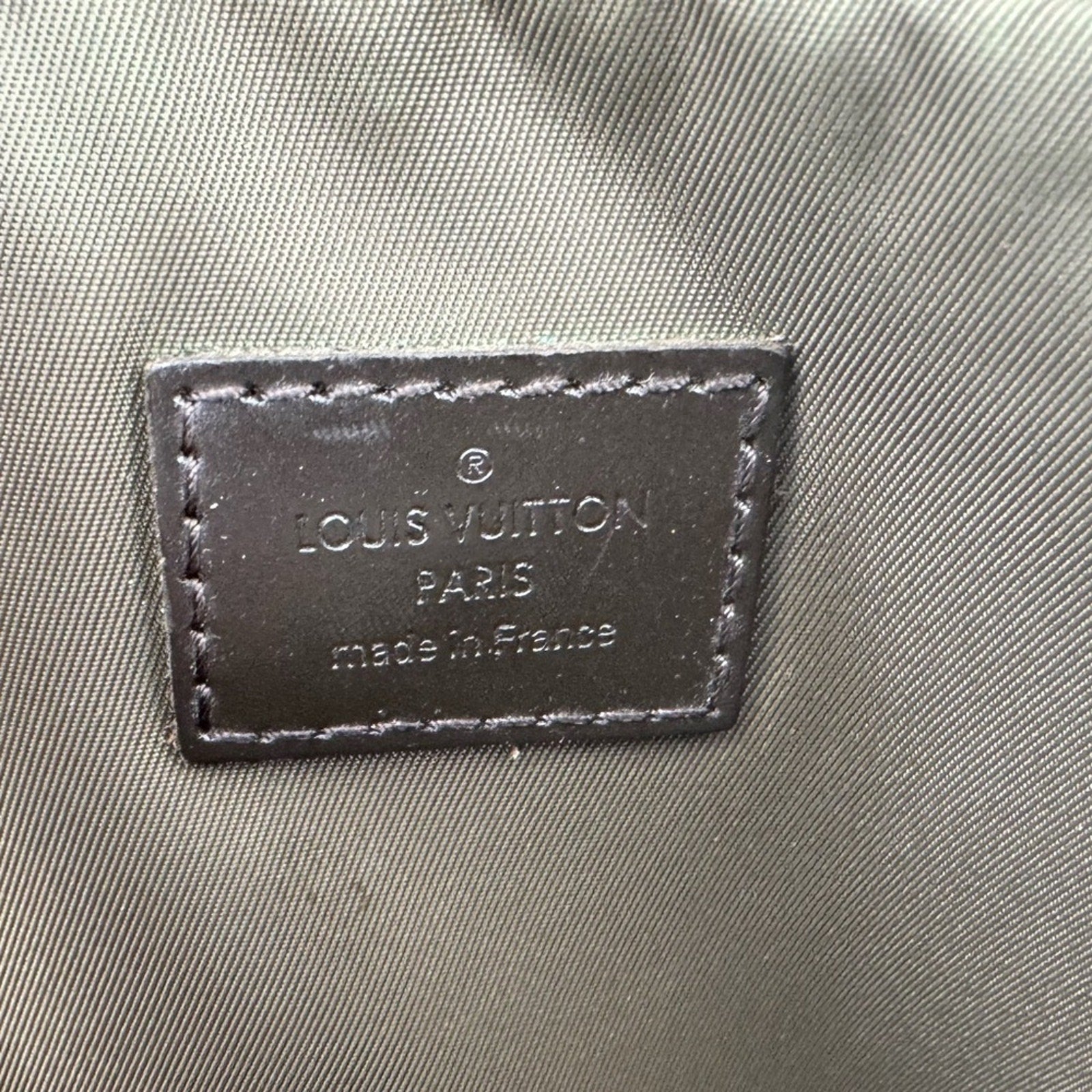 LV Black Damier Ebene Geronimos Cross Body Fanny Pack Bum Bag- READ DESCRIPTION