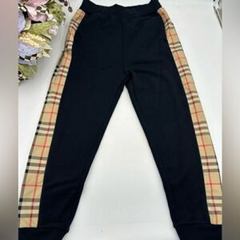 Kids Burberry vintage check 100% cotton sweatpants size 10yr 140cm