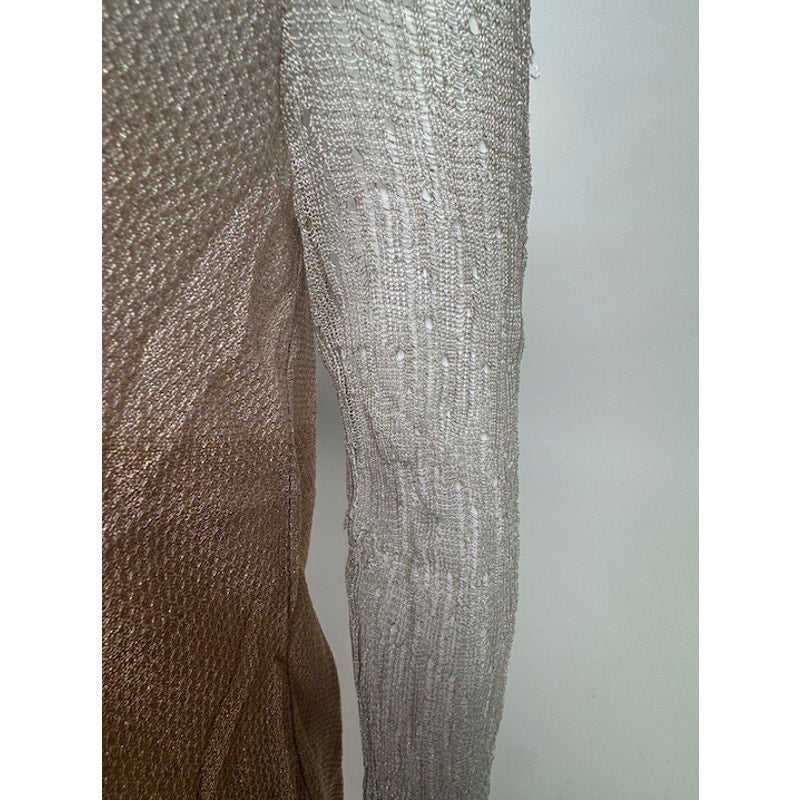 Missoni NWOT Metallic Long Sleeve V-Neck Blouse Size XS