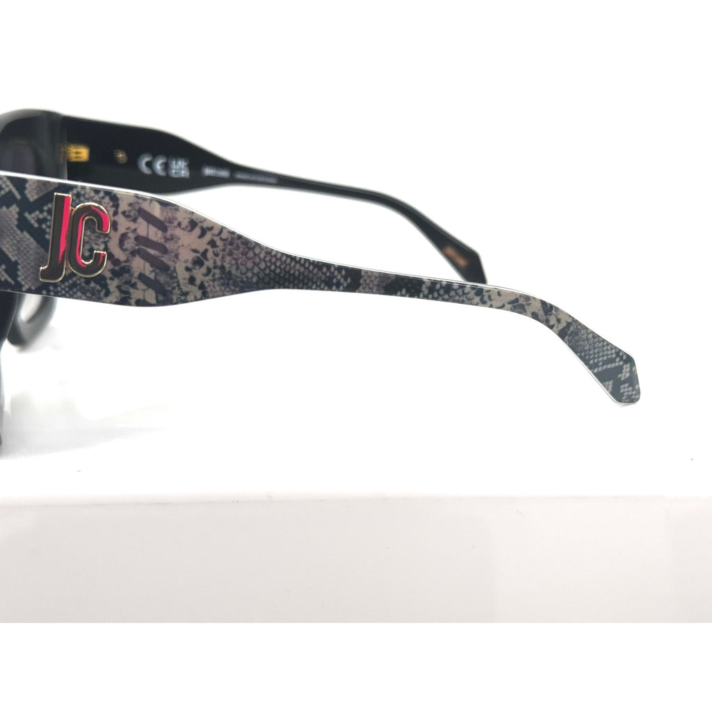 Just Cavalli NWOT Logo Plaque Reptile Arm SJC019K Oversized Limo Tint Sunglasses