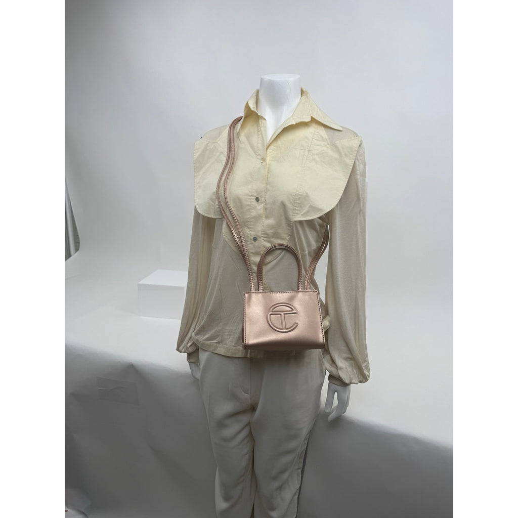 Telfar NWT Rose Gold Giftable Small Shopper Bag