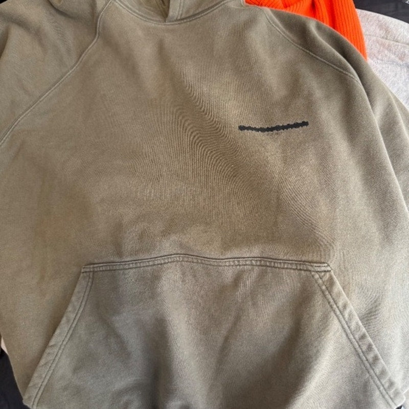 Men’s Balenciaga olive hoodie, large New without tags Strike 1917 cotton hoodie