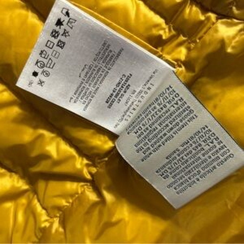 Moncler men's down Quilted Vest cinched waist, and drawstring Tie size 1