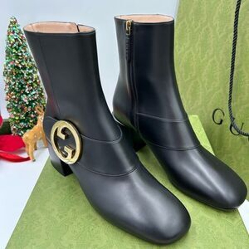 Women’s Gucci, Leather GG Blondie, 55 mm ankle boots size 41 made in Italy