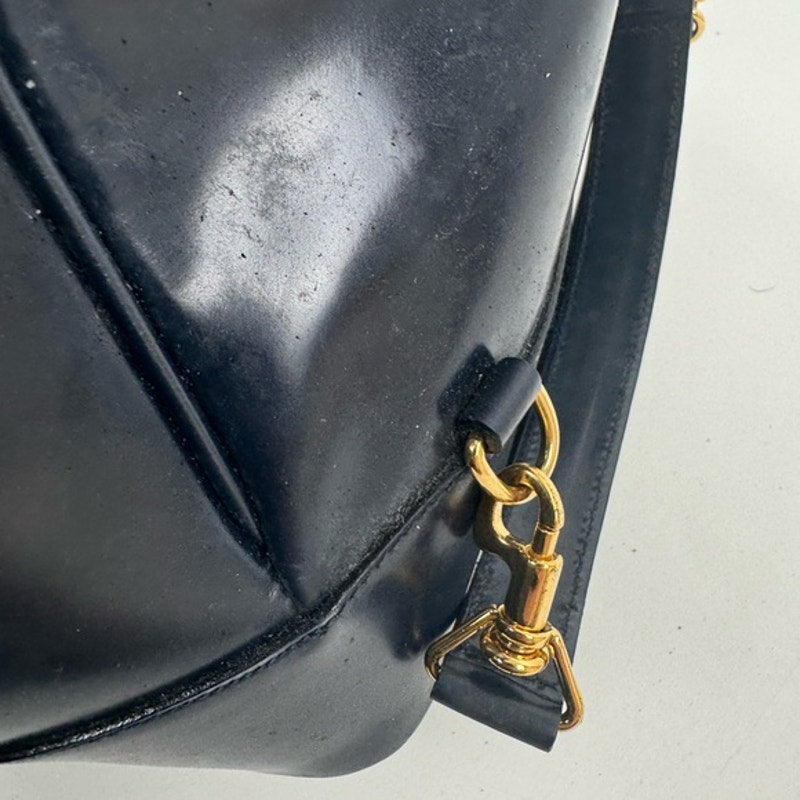 Gucci RARE deep blue sling back w/Tom Ford lines and Bamboo pulls so beautiful