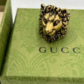 Unisex Gucci iconic Lionhead ring size 10 made in Italy