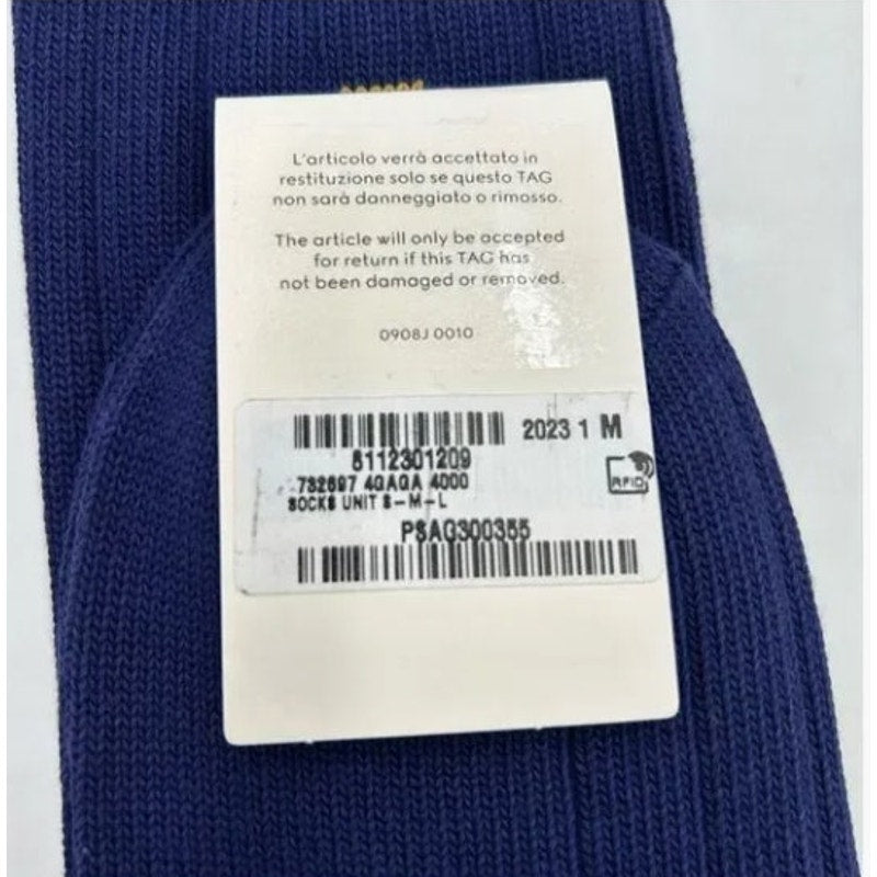 Men's Gucci intarsia logo socks size medium, made in Italy
