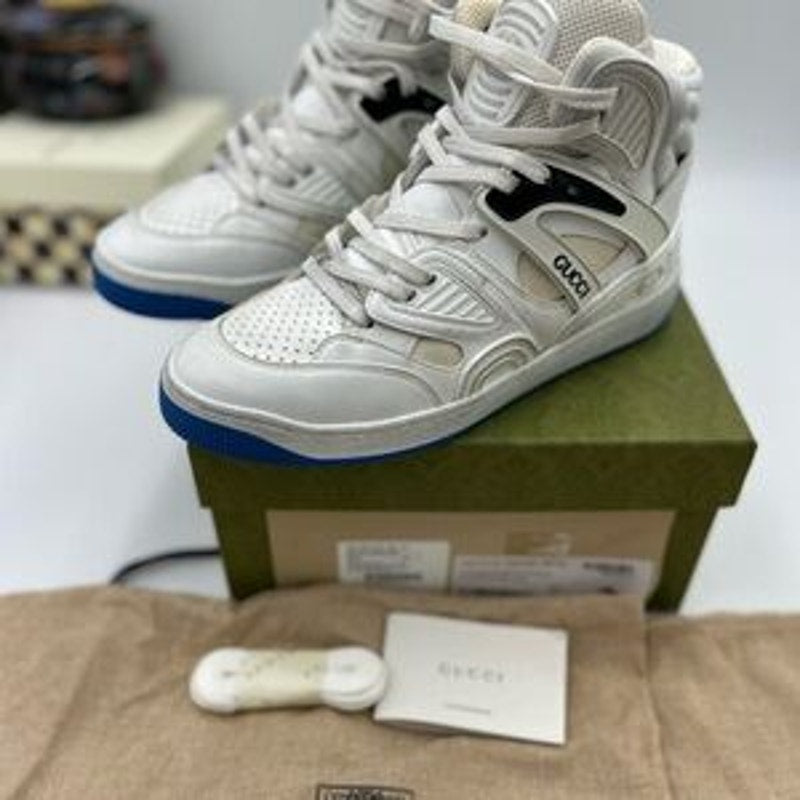 Women's Gucci interlocking G leather distressed sneakers size 37 made in Italy