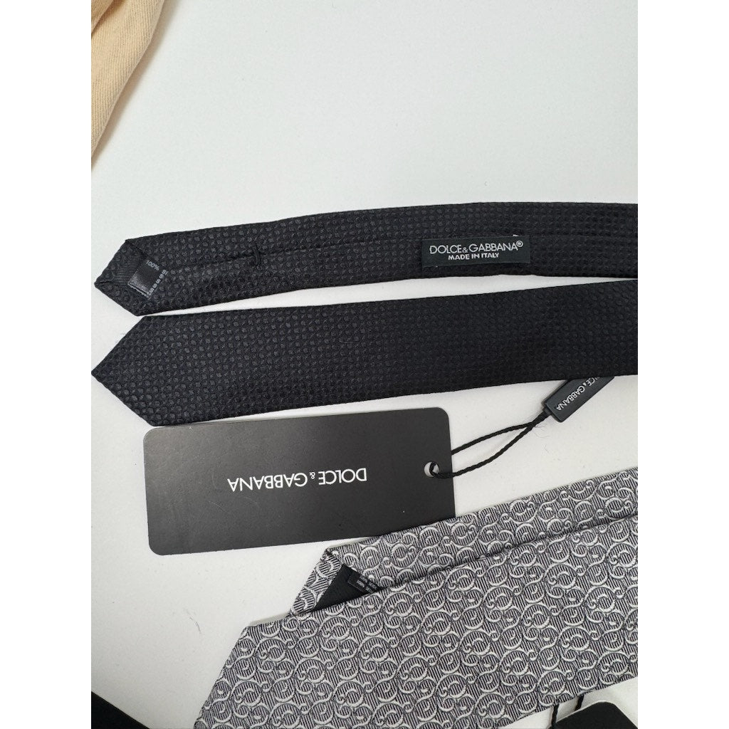 Dolce & Gabbana NWT Men’s Black Silk Tie – 56” Length
