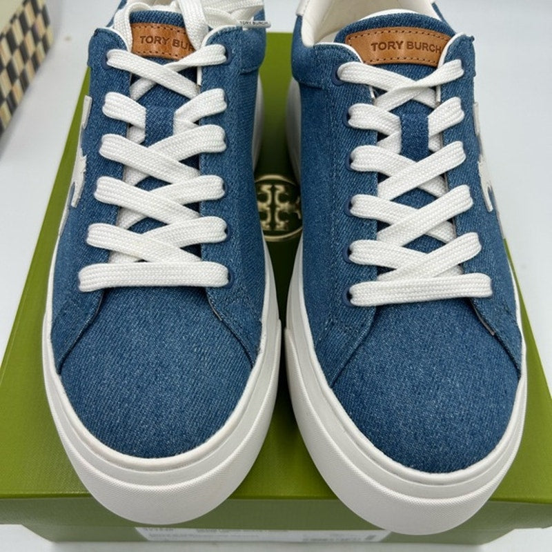 Women's Tory Burch platform denim sneakers size 8 US