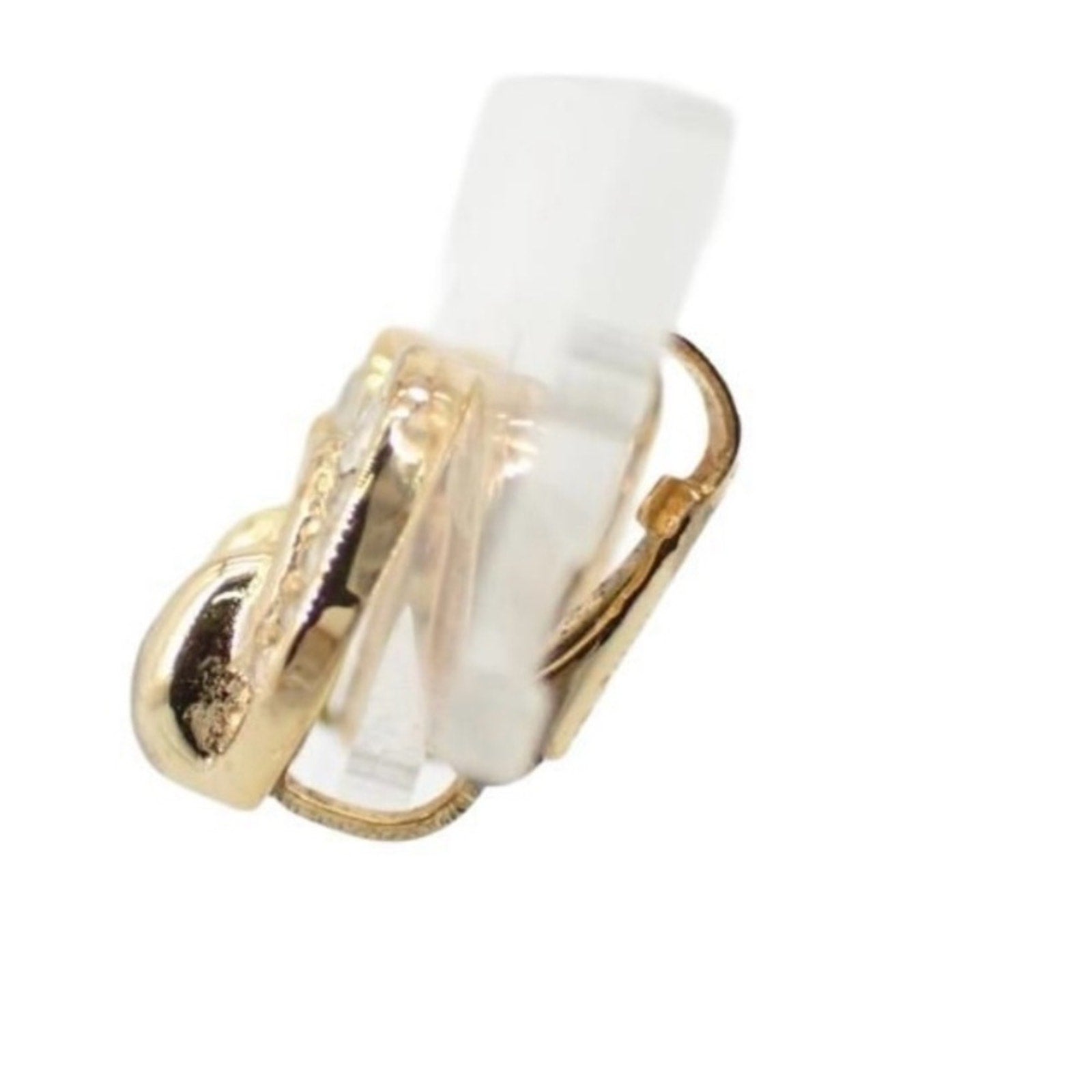 Christian Dior Vintage Gold plated clip earrings 
With rhinestone embellishment