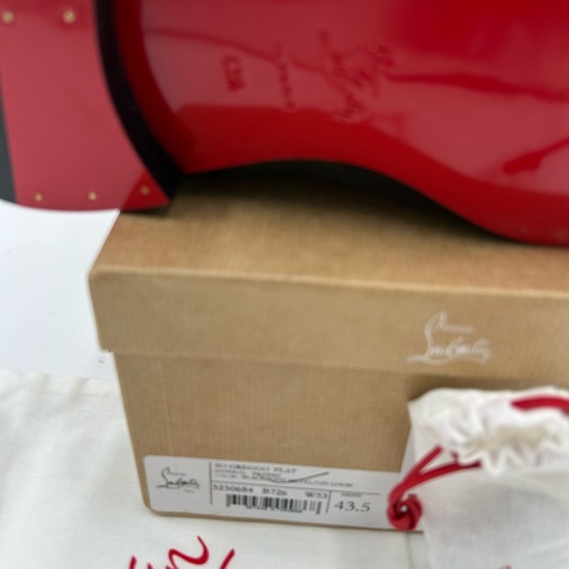 Christian Louboutin men's so greggo Black Patent Leather spike heel Oxford 43.5