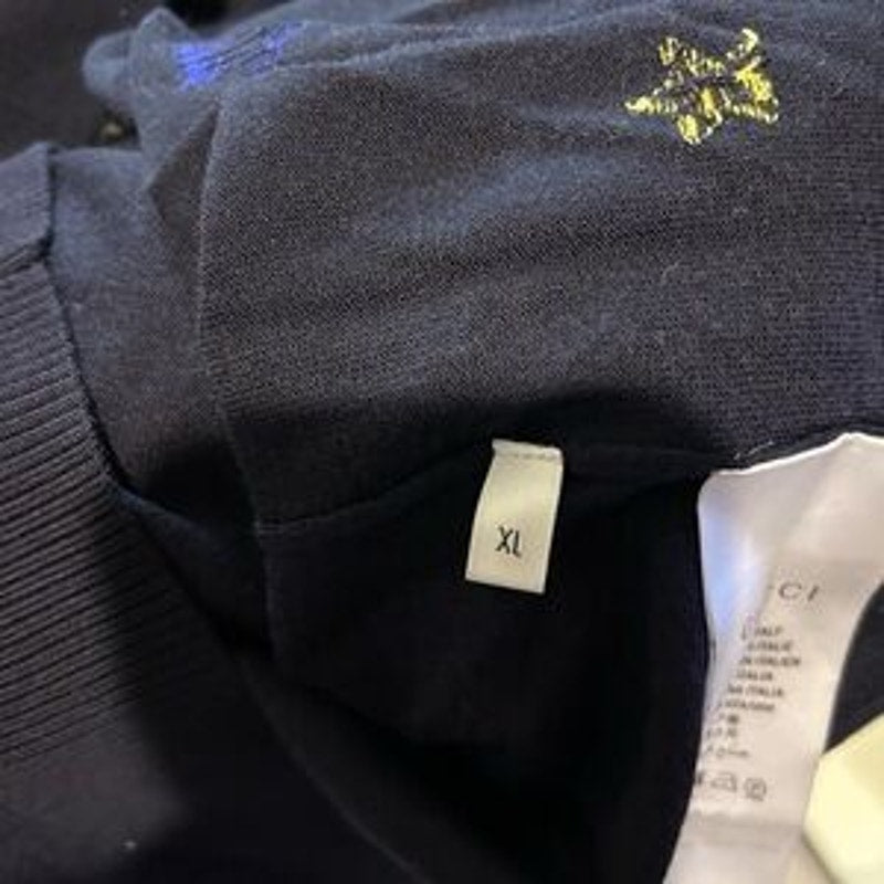 Men's Gucci fine wool intarsia crewneck sweater size XL made in Italy