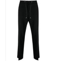Men's Loewe NWT Black Piped-Trim Wool Track Pants Size 50