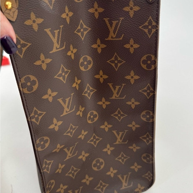 Louis Vuitton On the Go Brown and Light Brown Monogram Large Tote
