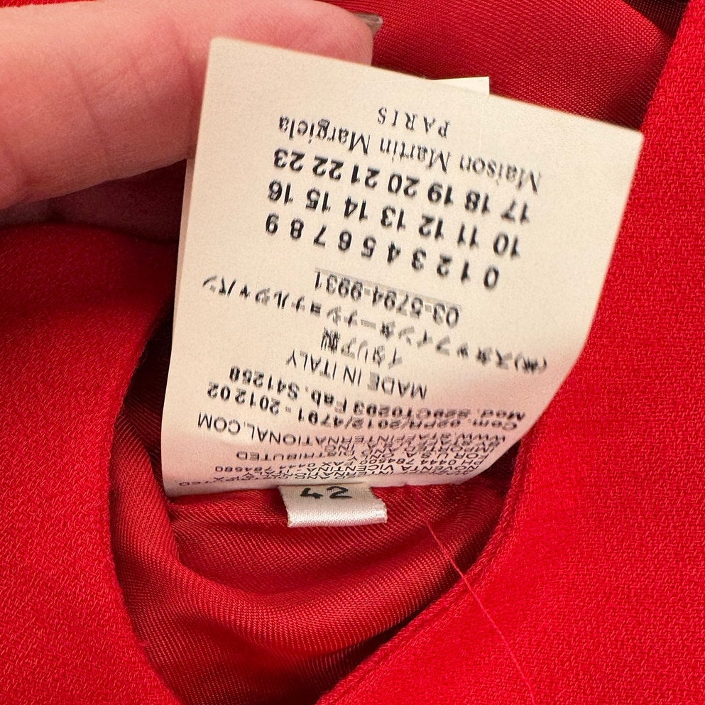 Maison Margiela NWT Red Dress with Zip Open Sleeves Size IT 42 / US 6
