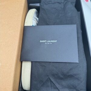 Men’s Saint Laurent Court Classic SL/06 Sneakers-blue star appliqués. Size 43.5