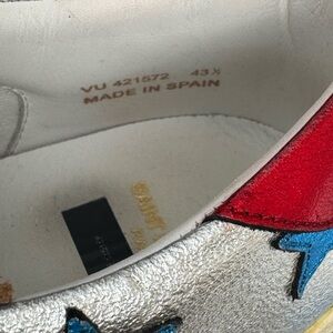 Men’s Saint Laurent Court Classic SL/06 Sneakers-blue star appliqués. Size 43.5