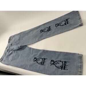 Men's C’est Bon Moneybag Graffiti Style Denim Jeans Size XL